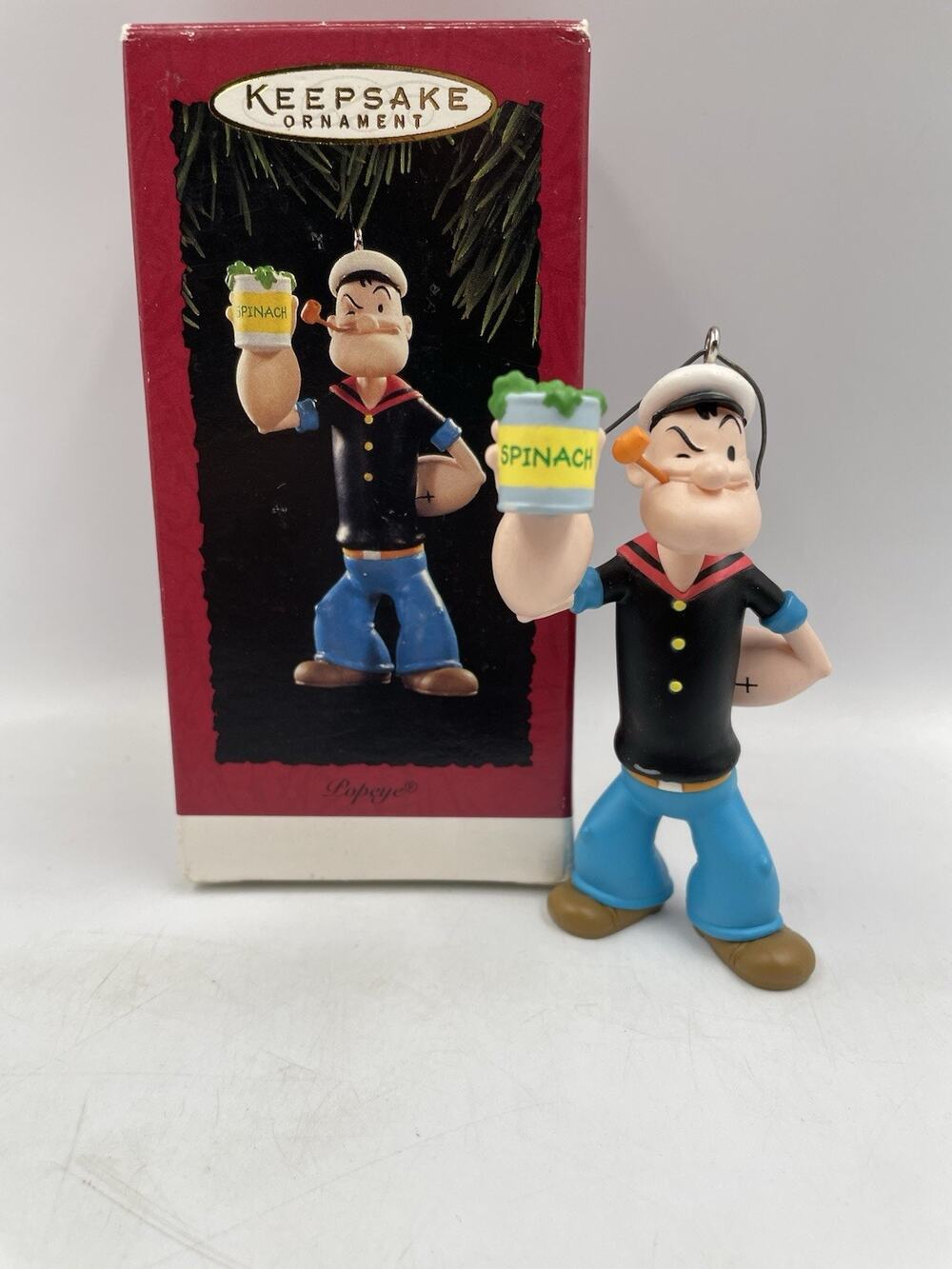 Hallmark Keepsake Ornament Popeye the Sailor Man Spinach 1994 Vintage Christmas